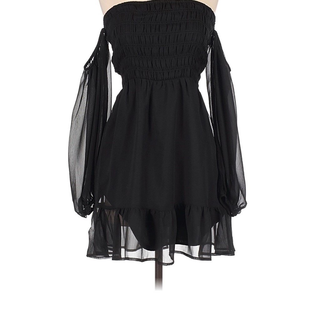Express Black Off-Shoulder Mini Dress